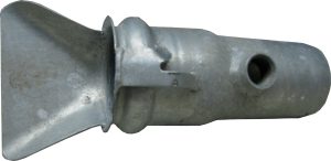 4-inch Female Hook and Latch Steel Coupler w/1-inch Outlet