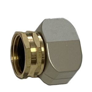 Metal Female Hose Mender / 3/4" Fht x 5/8"-3/4" H-Barb / 10