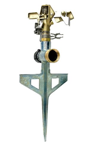 1/2" Brass Adj F/p Circle Imp Sprinkler.w/step-on Spike / 24