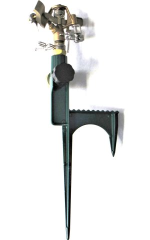 1/2" Brass Adj F/p Circle Imp Sprinkler / Metal Off-Set Step-On Spike / 6C