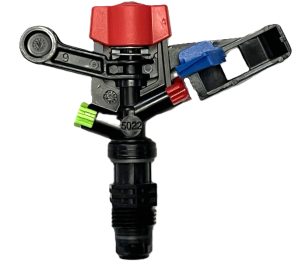 1/2" 5022Sd Plastic Fc Imp Sprinkler - .118" (3.0Mm) Red Nozz x Lt Grn Sprdr Nozz / 25 Deg / 100