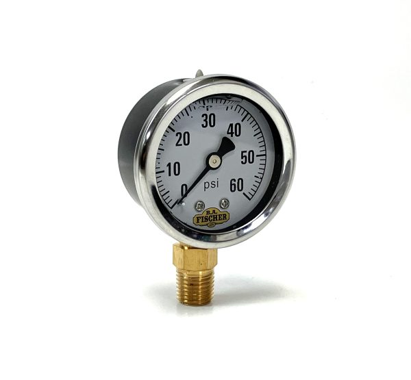 2" liq filled ga / blk stl cs / 1/4" lwr conn / 0-60#