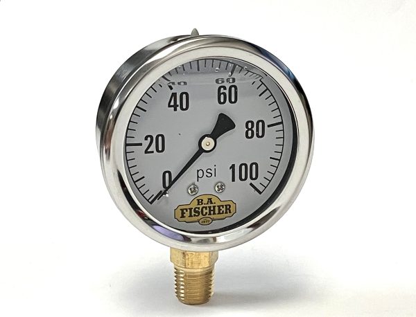 2-1/2" liq filled ga / ss cs / 1/4" lwr conn / 0-100#